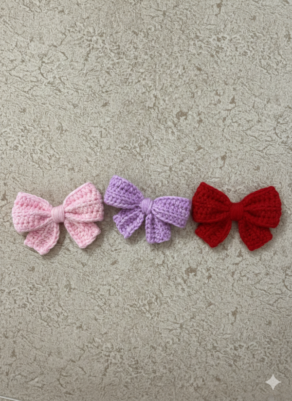 Crochet Bow Hair Clip