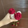 Crochet Rose Gajra With Flower Buds