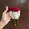 Crochet Rose Gajra With Flower Buds