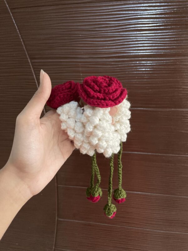 Crochet Rose Gajra With Flower Buds