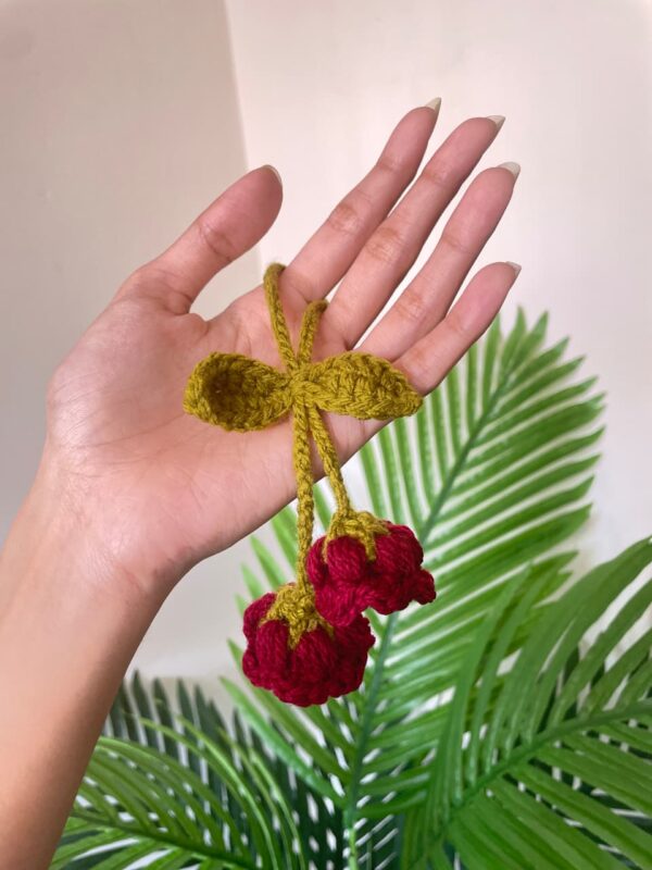 Crochet Lily of the Valley Keychain