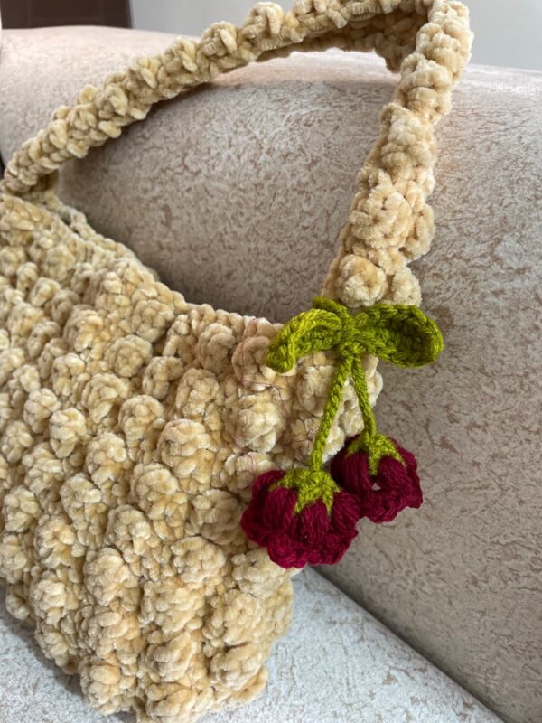 Crochet Lily of the Valley Keychain