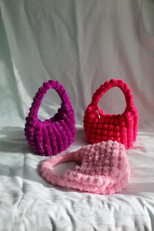 Crochet Velvet Bubble Bag